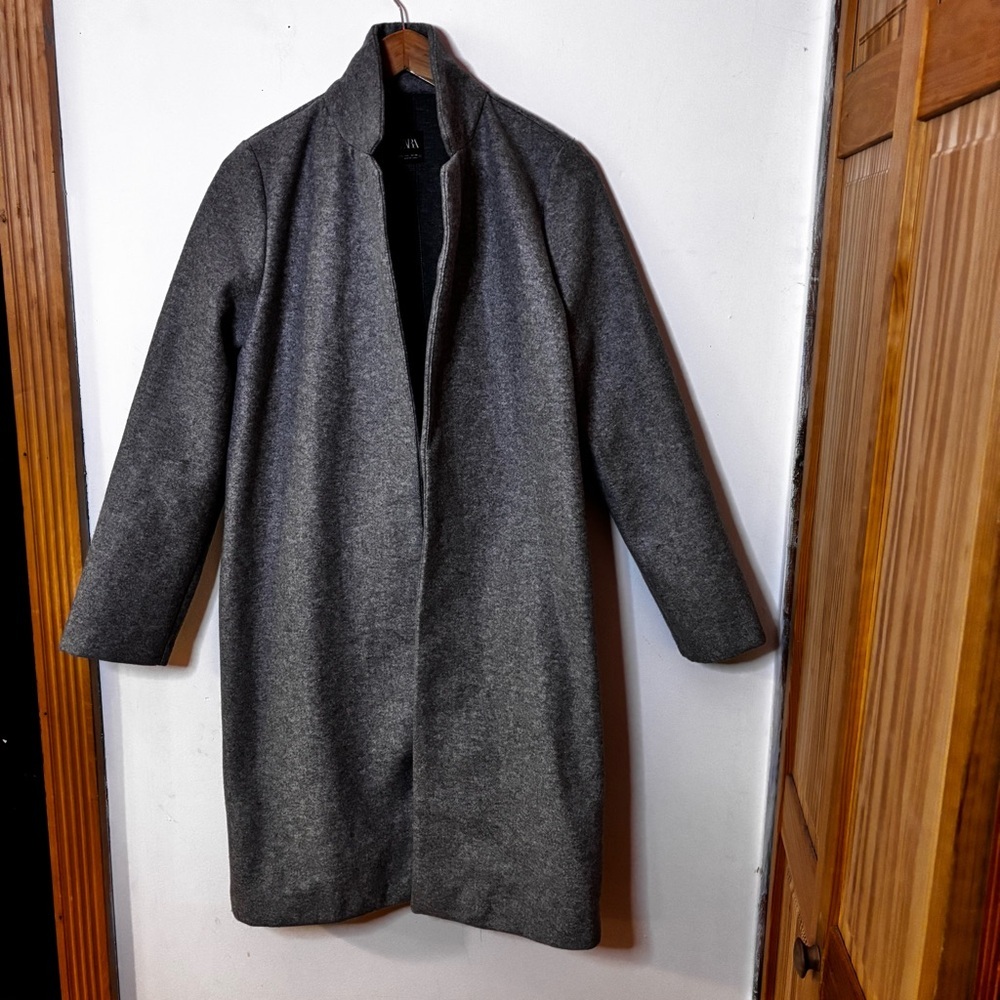 This is a Zara wool blend coat. Sz L